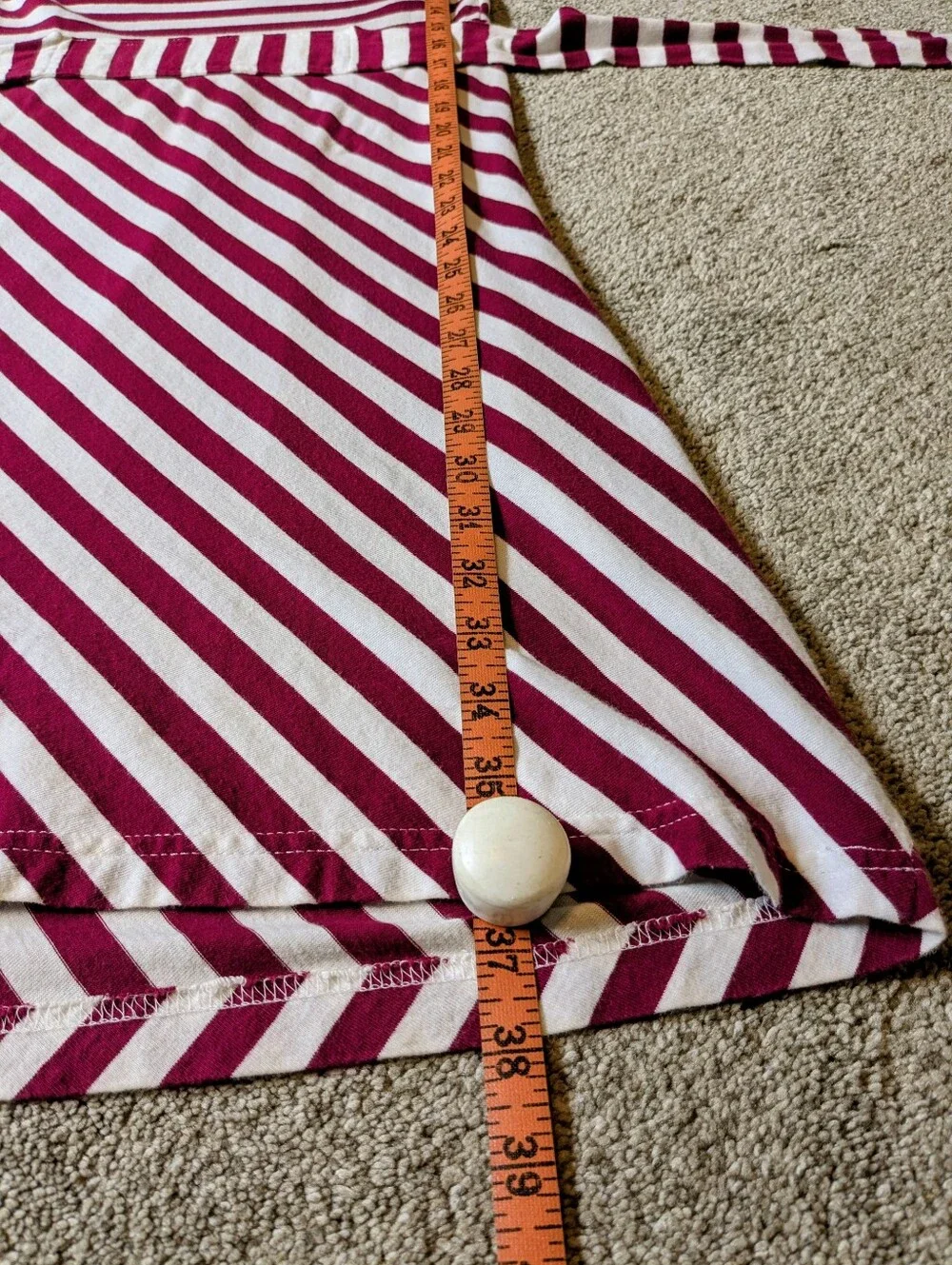 Synergy Modcloth Organic Cotton Red & White Striped Dress